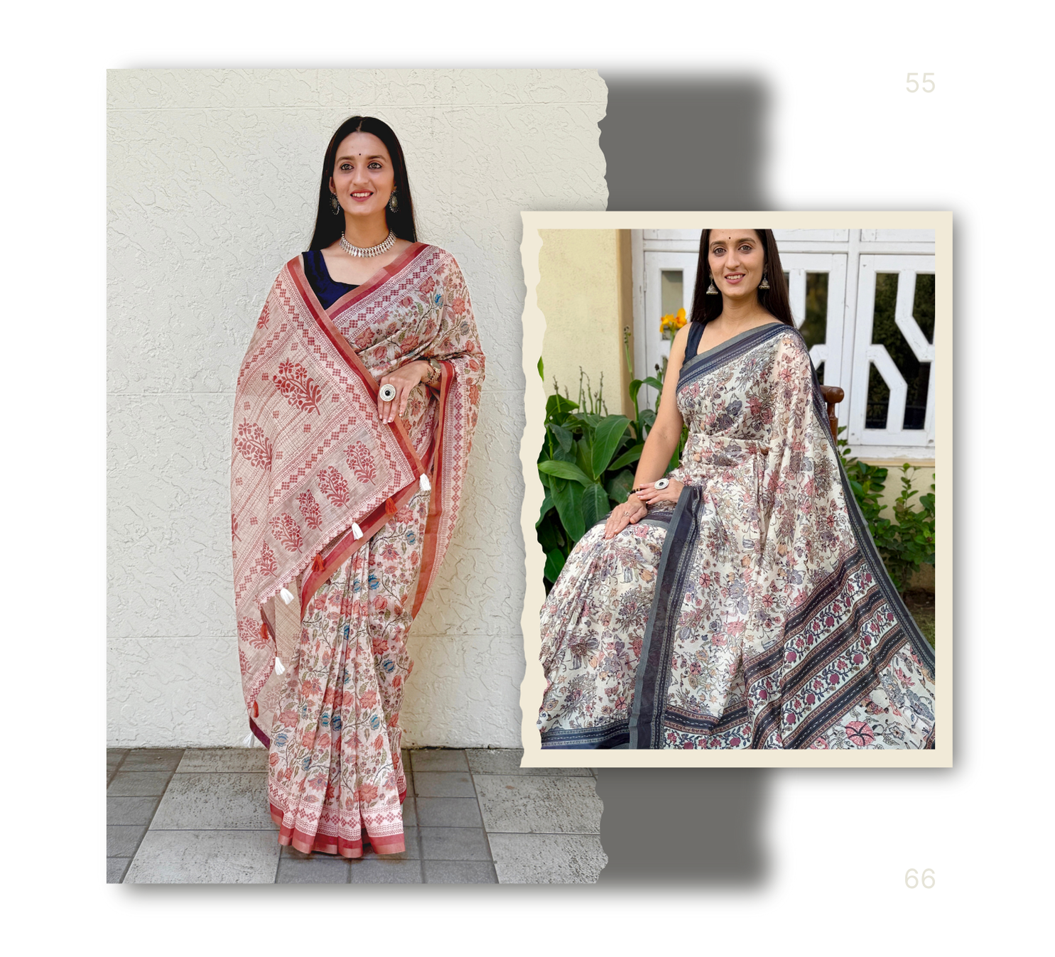 Saree - Slub Print