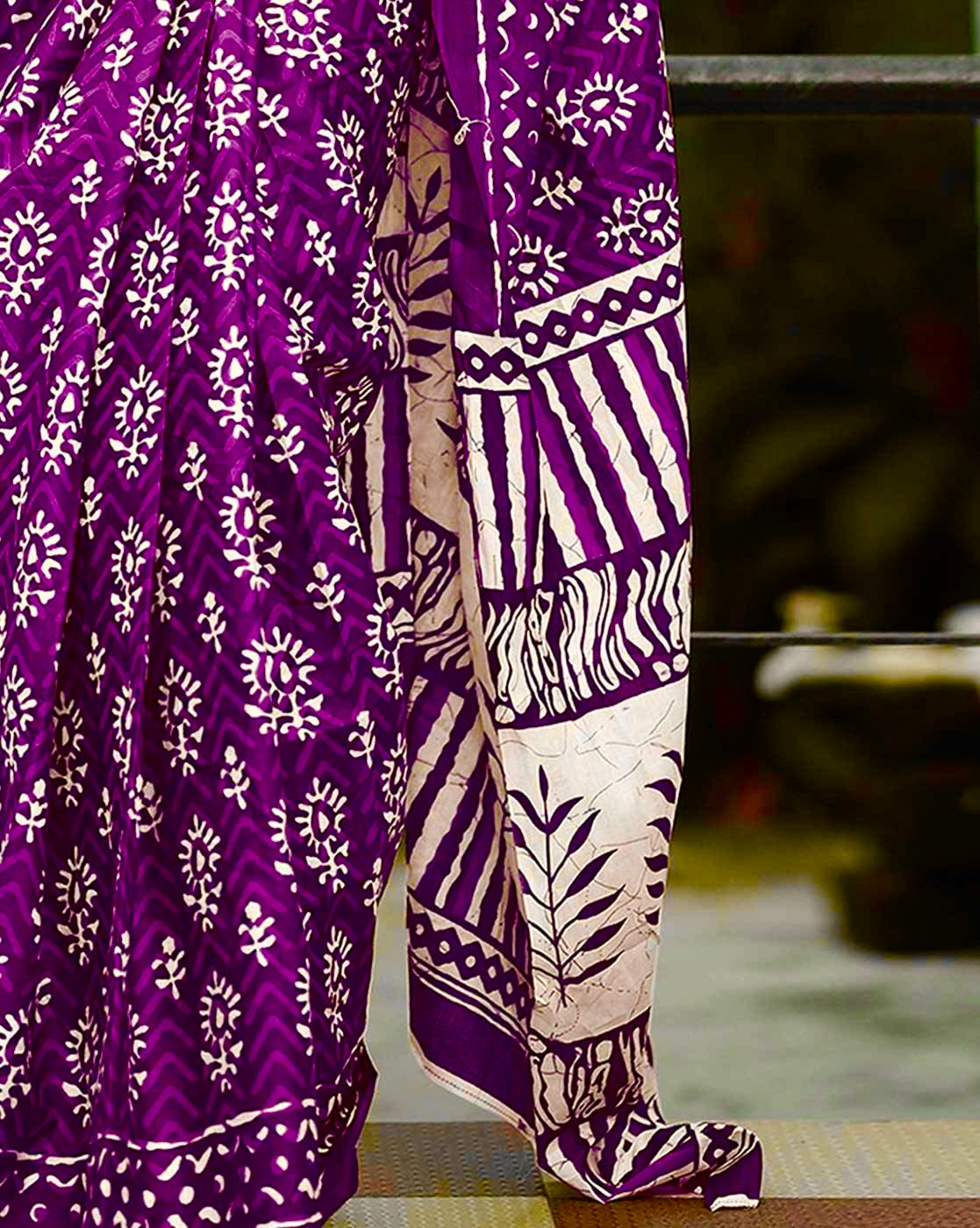 Saree – Soft Cotton Mal Mal Wine – D6