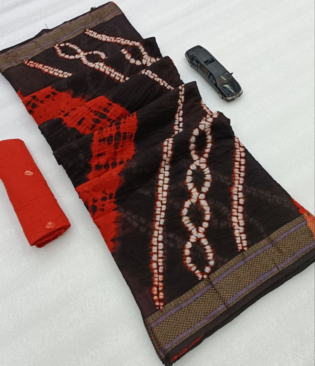 Saree - Sibori Print - Black