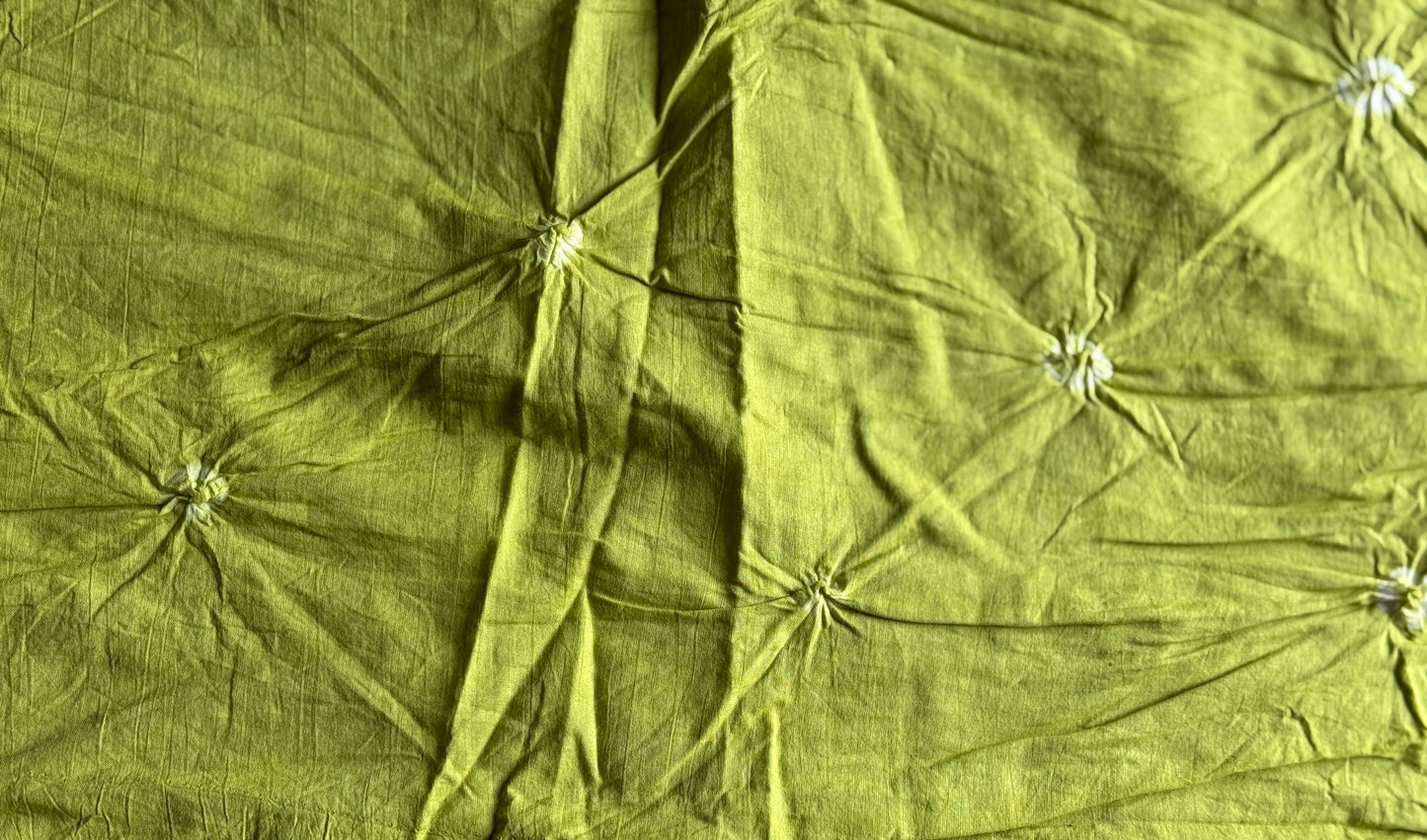 Saree – Soft Cotton Shibori Print Green